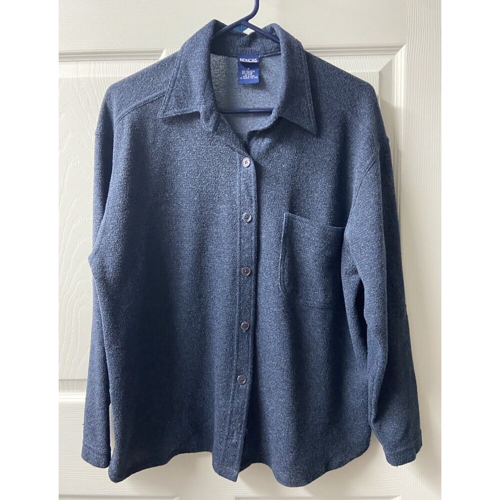 Honors Sweater Button Up Womens Medium Blue Long Sleeved Casual Outdoors